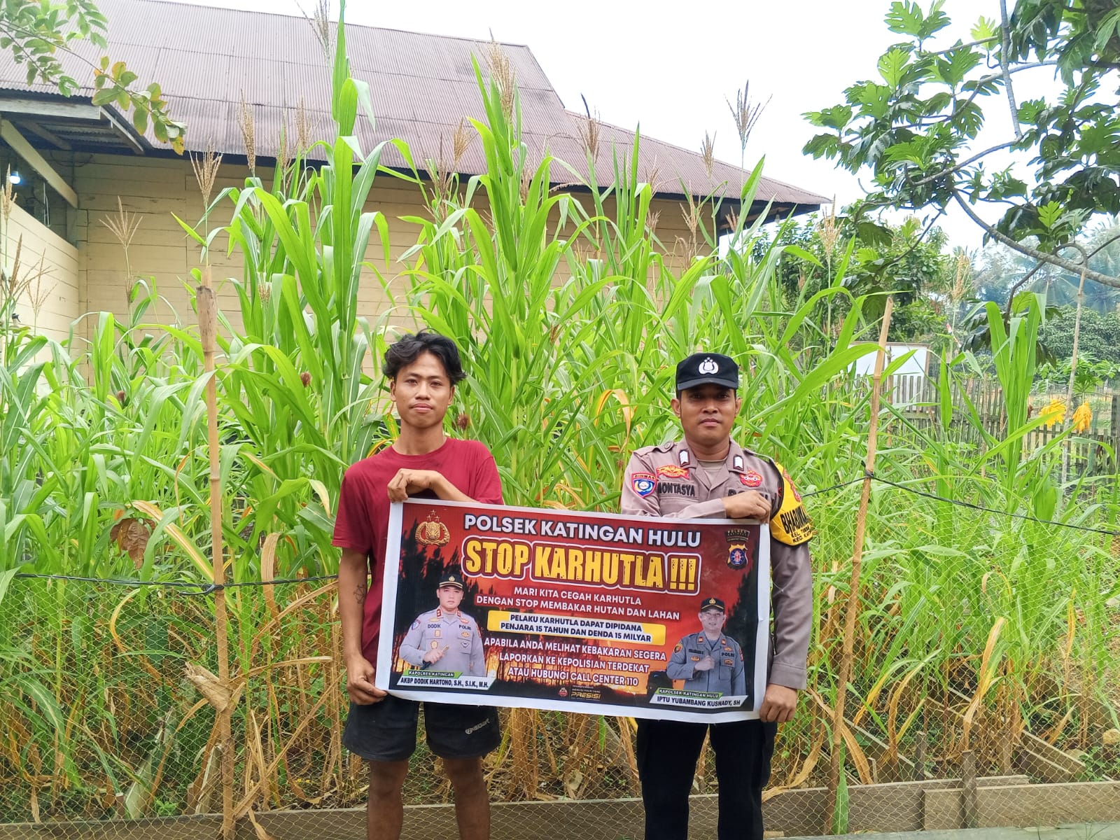 ‎Polsek Katingan Hulu sosialisasi Stop Karhutla.