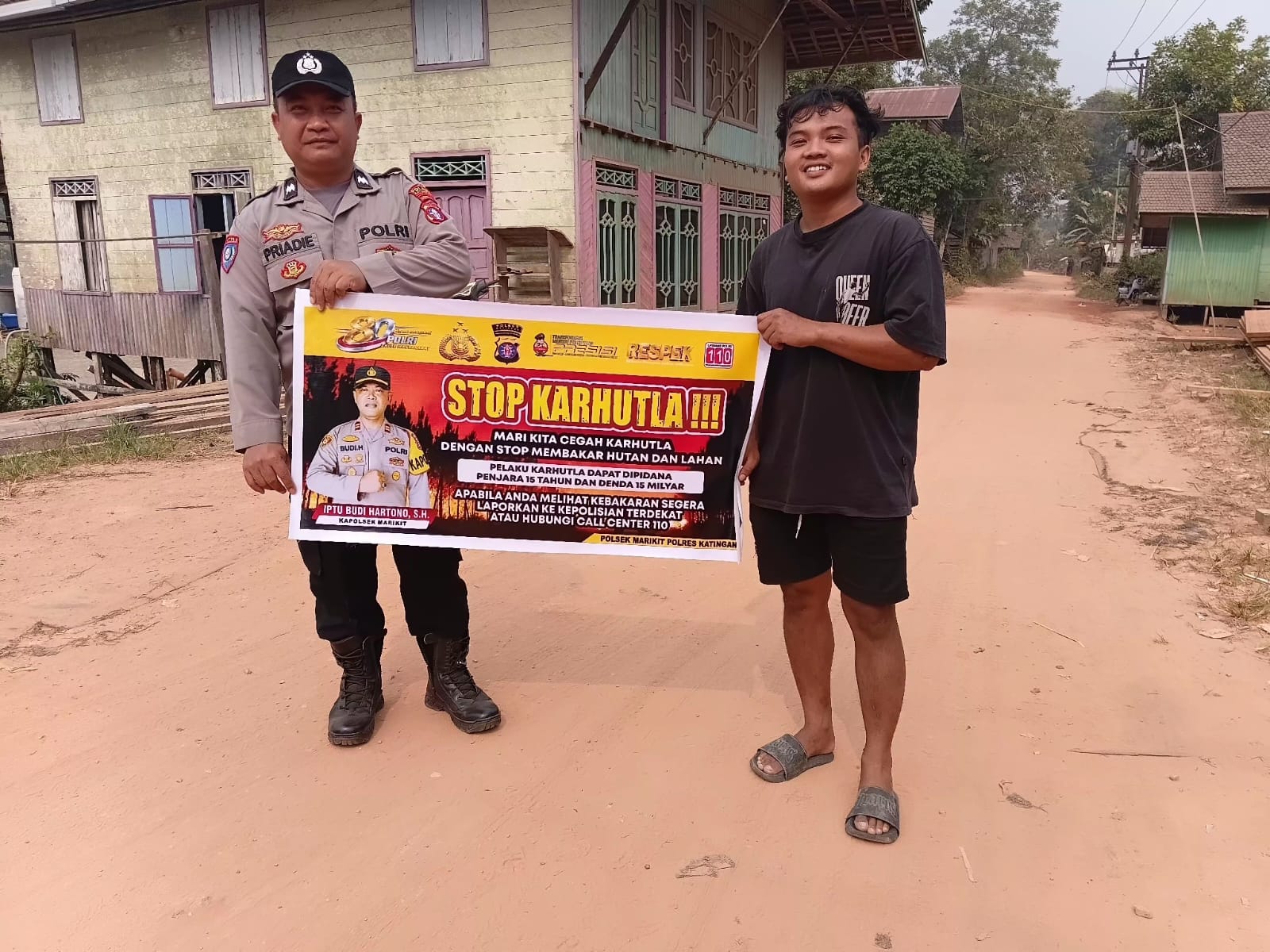 PENCEGAHAN KARHUTLA POLSEK MARIKIT EDUKASI WARGA DESA TUMBANG HIRAN