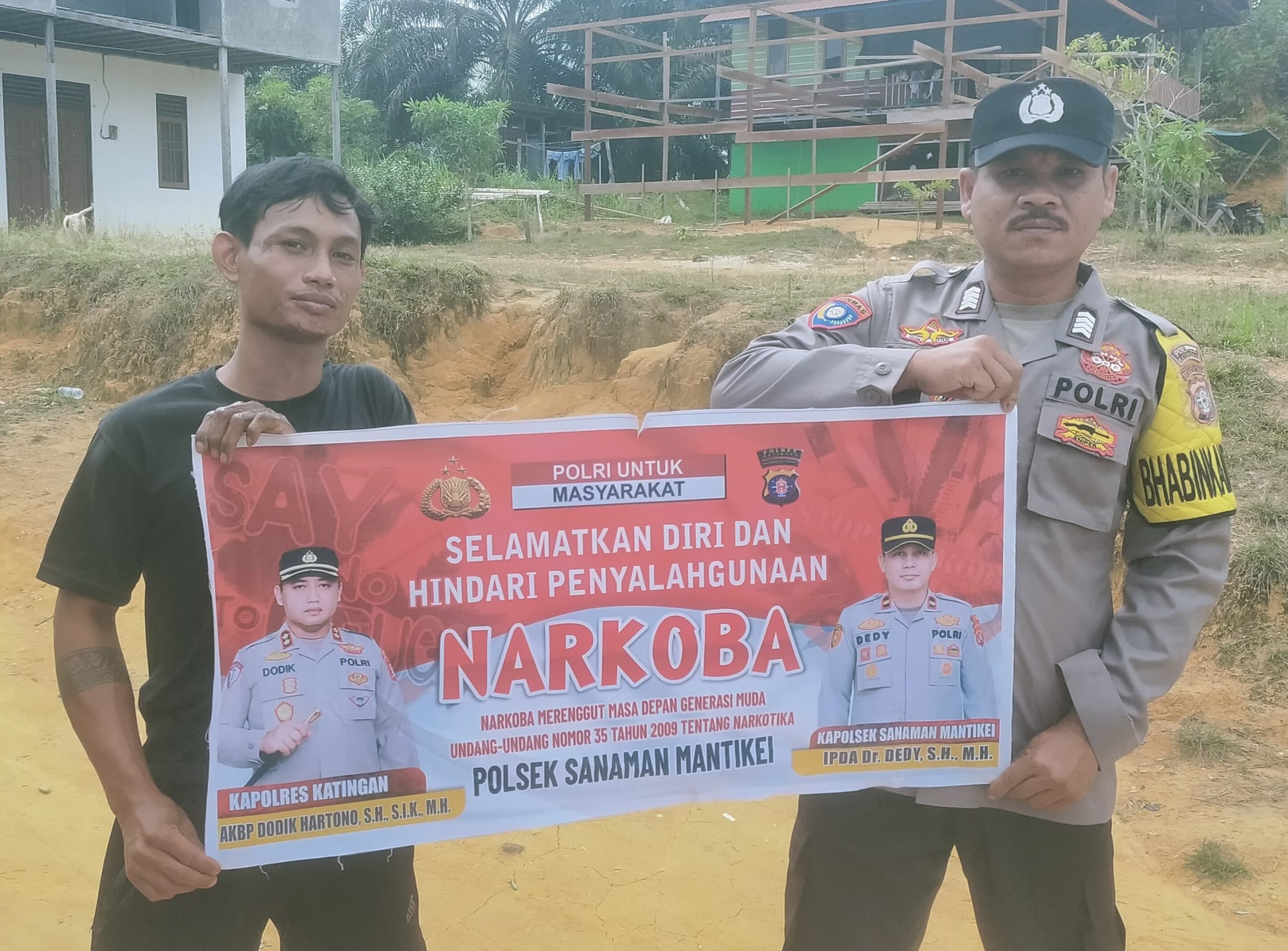 Bhabinkamtibmas Desa Tumbang Labehu Sosialisasi Bahaya penyalahgunaan Narkoba.
