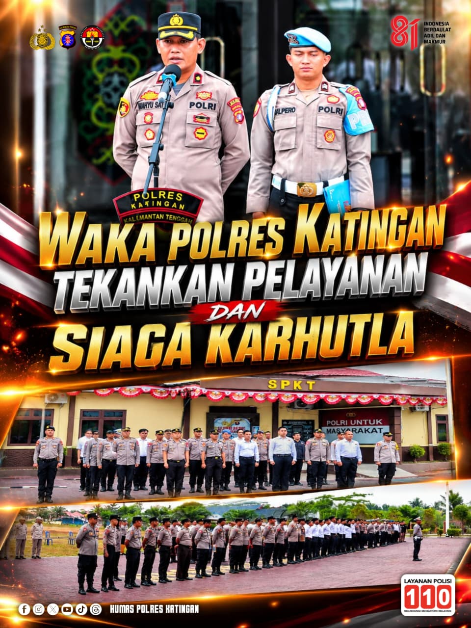 Waka Polres Katingan Tekankan Pelayanan dan Siaga Karhutla
