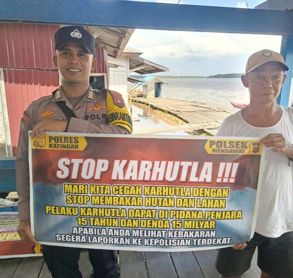 Upaya Pencegahan Karhutla, Bhabinkamtibmas Rutin Himbau Masyarakat tentang Bahaya Karhutla