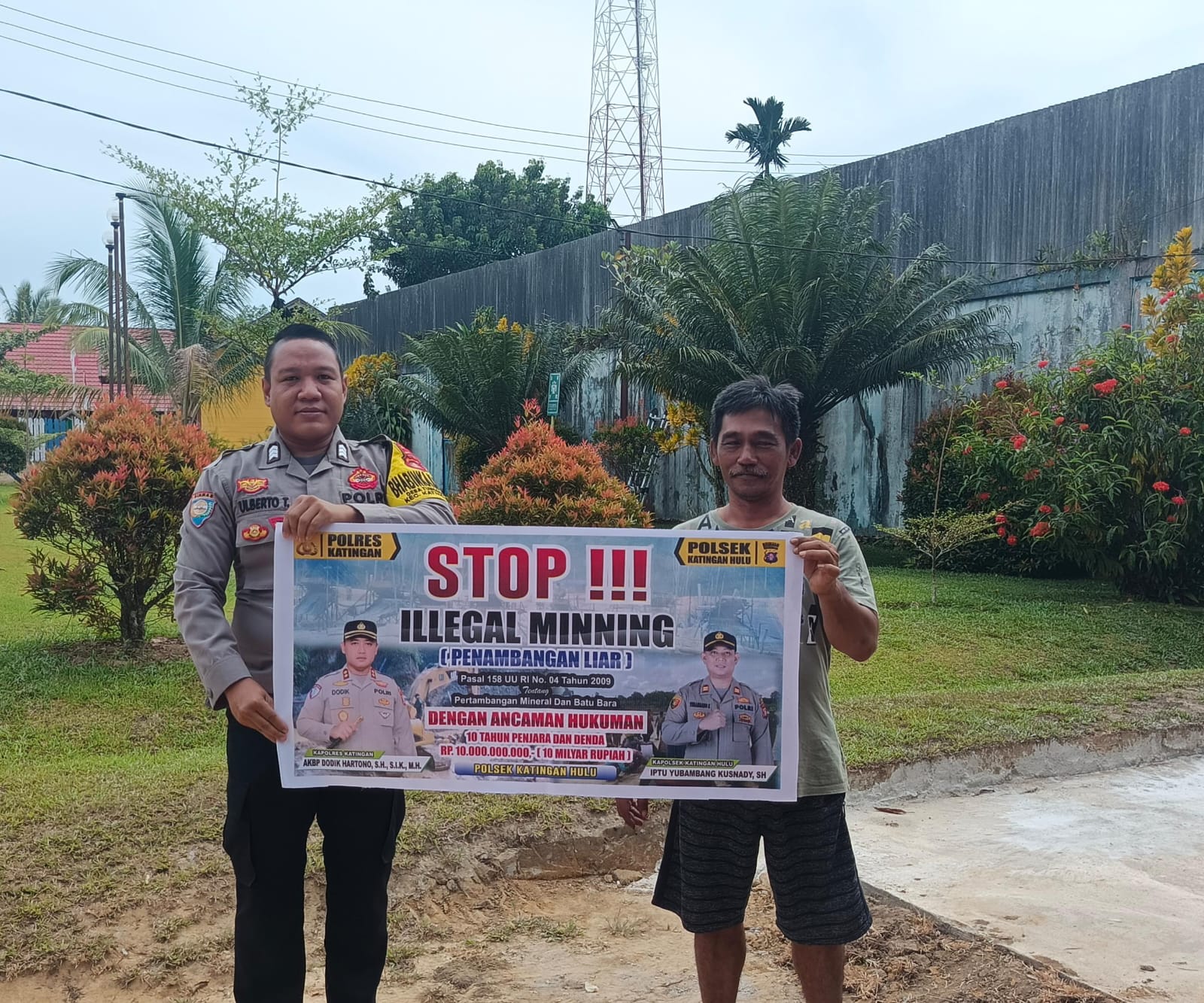 ‎Upaya pencegahan Penambangan Emas Tanpa Ijin (PETI) di Kecamatan Katingan Hulu dan Bukit Raya, Bhabinkamtibmas sosialisasi kepada masyarakat.