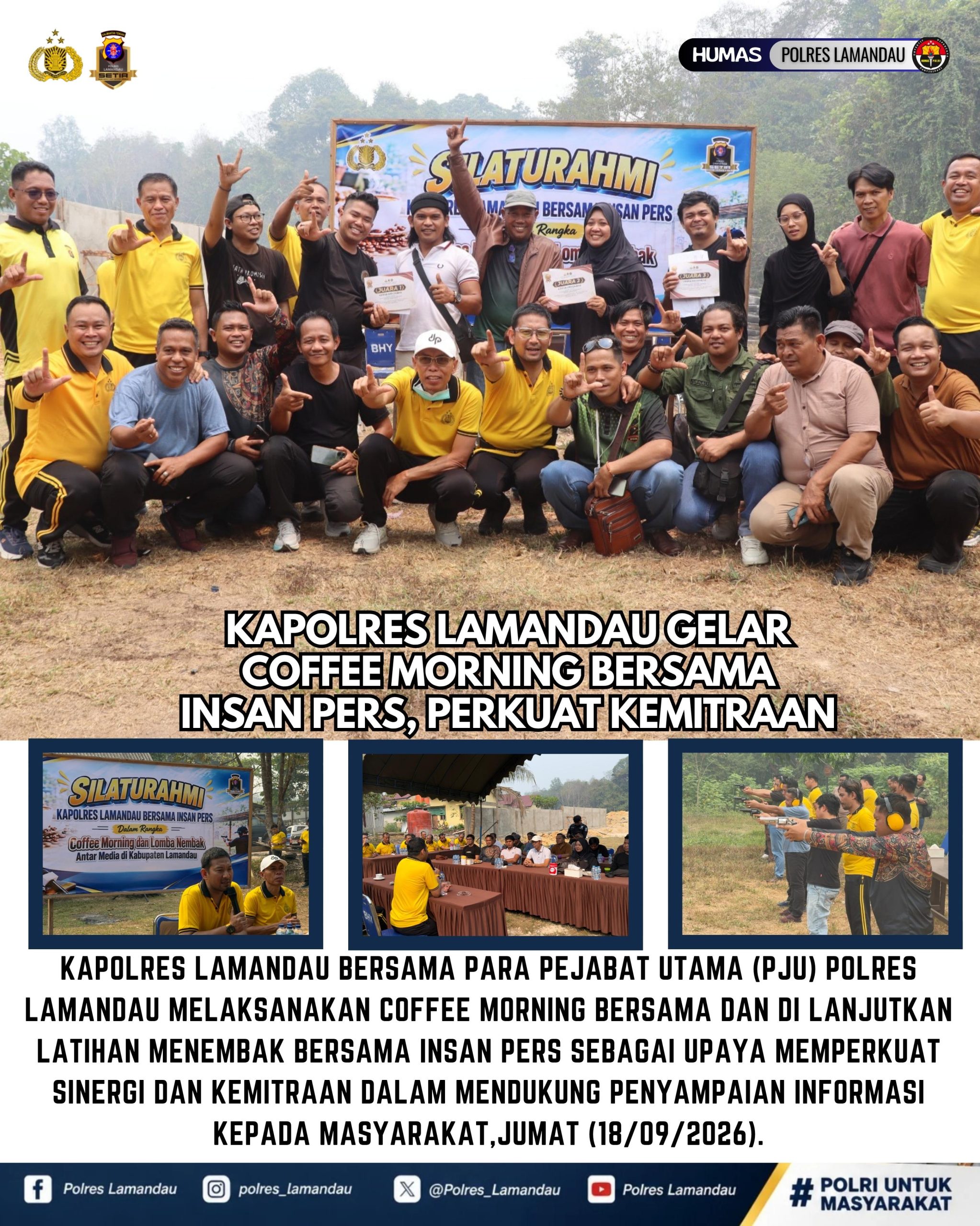 Kapolres Lamandau Gelar Coffee Morning Bersama Insan Pers, Perkuat Kemitraan
