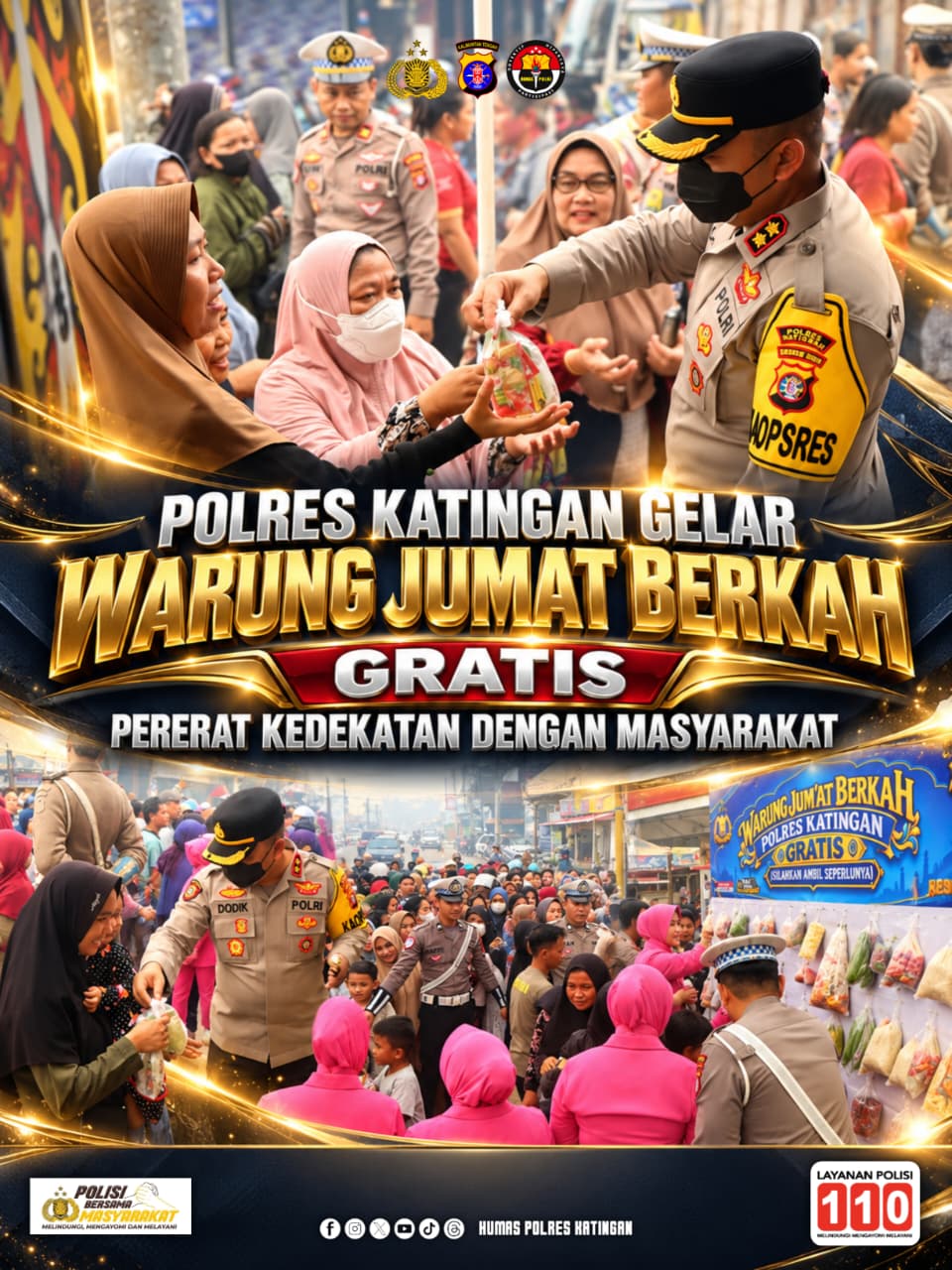 Polres Katingan Gelar Warung Jumat Berkah Gratis, Pererat Kedekatan dengan Masyarakat